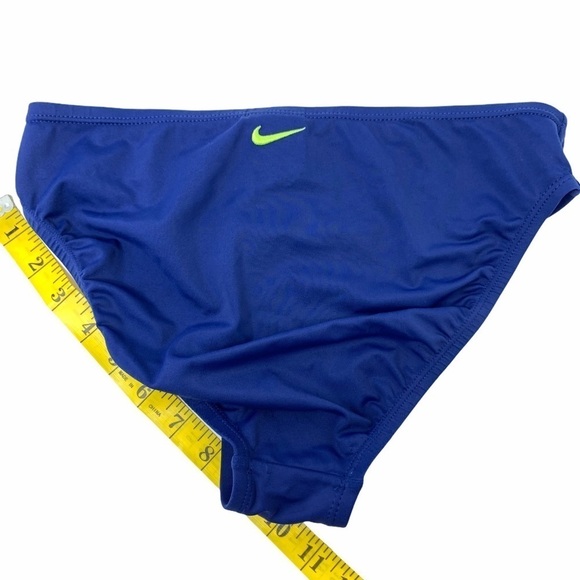 Nike Swim Cobalt Blue Mid Rise Hipster Sport Bikini Bottoms Swish Logo Size 8 - Picture 4 of 11